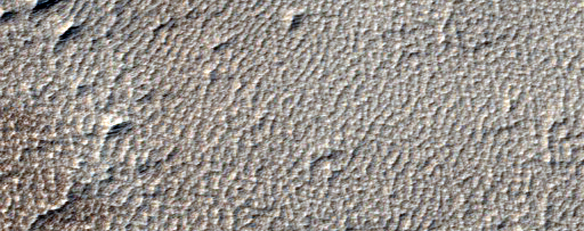 Sample Linear Rise with Several Aligned Mounds or Cones