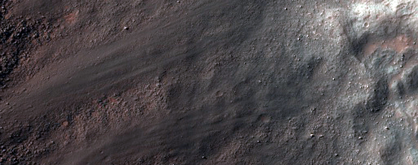 Crater Within Larger Crater - Possible Olivine and Pyroxene