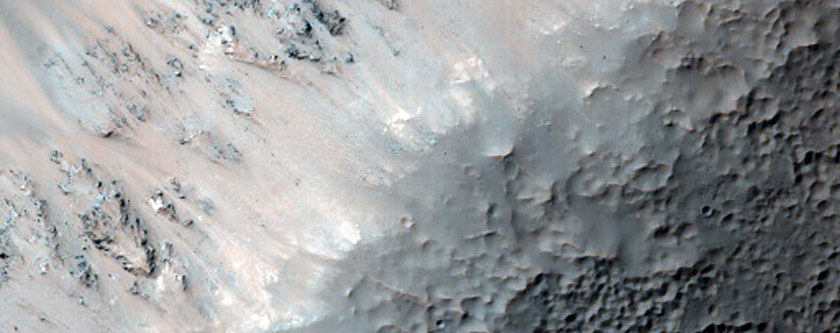 Sample of Hale Crater Ejecta and Related Landforms