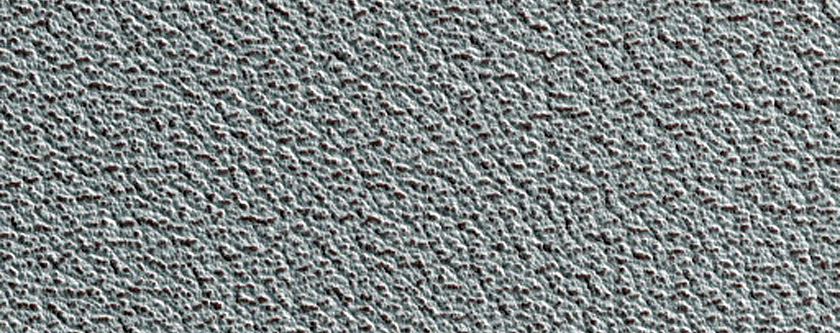 North Polar Residual Cap and Rare Small Crater