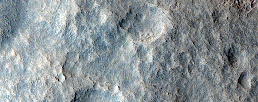 Sample of Terraced Crater Walls Southeast of Cydonia Colles