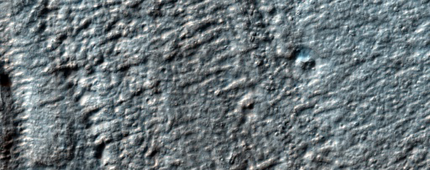 Sample of Lobate Deposits in Mid-Latitude Crater
