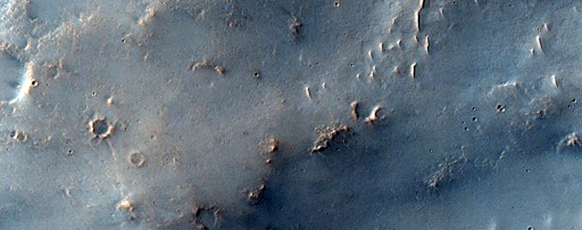 Sample of Short Valley and Intersection with Crater Wall and Floor