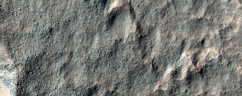 Very Recent Small Crater on Filled Floor of Large Crater