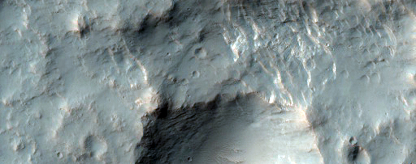 Apron of Material in Columbus Crater