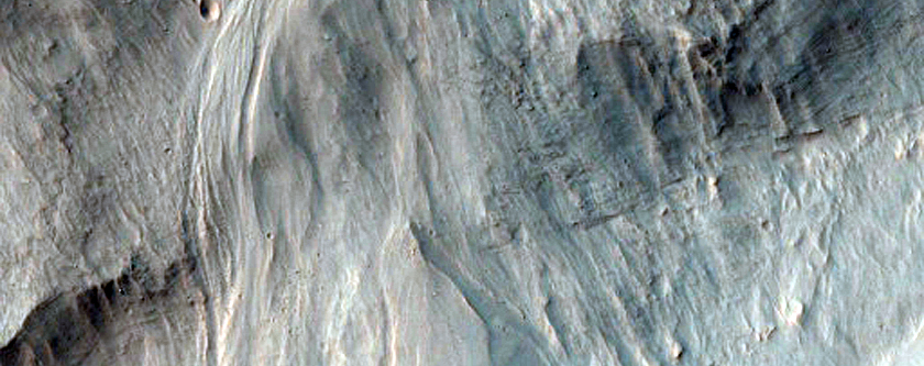 Fluvial and Alluvial Features on North Wall of Eos Chasma
