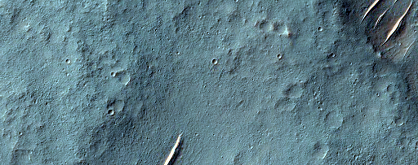 Very Recent Crater on Ridge in Thaumasia Region
