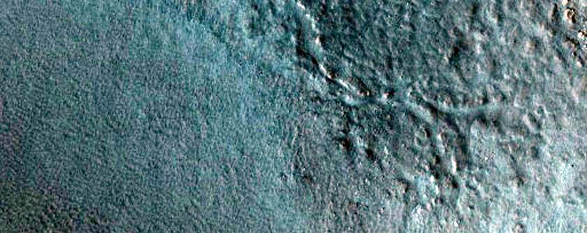 Eastern Side of the Central Peak in Lyot Crater