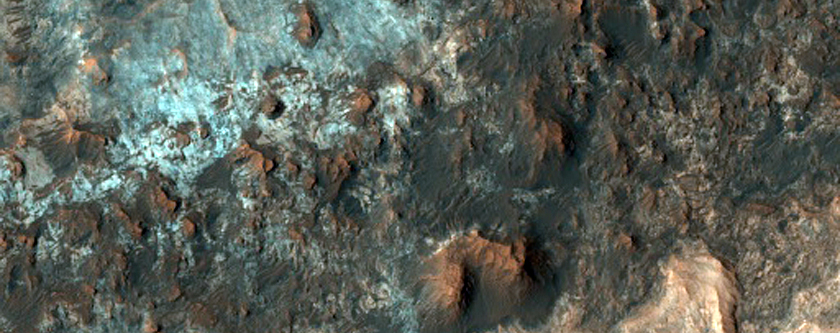 Clay Diversity on Cliff in Mawrth Vallis