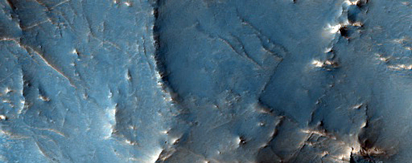 Channels in South Rim of Baldet Crater