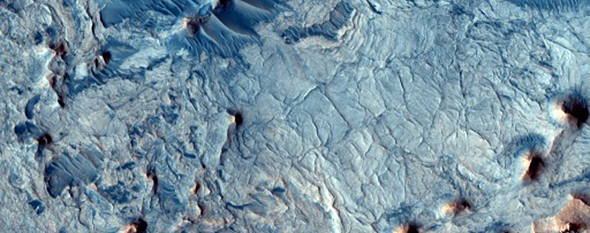 Layers with Iron-Magnesium Phyllosilicate on Crater Floor