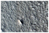 Depression and Landforms on Lower West Flank of Arsia Mons