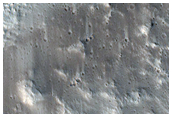 Boulder Tracks in Crater in MOC Image R05-01434