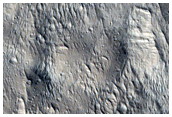 Lobate Feature Northwest of Olympus Mons Basal Scarp