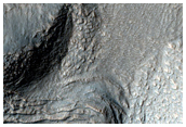 Ridges around Crater Rim Valley in Terra Cimmeria