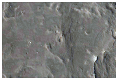 Channel Fill and Sinuous Ridge Material Southwest of Capen Crater