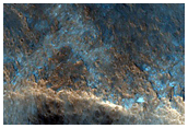 Possible Phyllosilicates on Rim of Tyrrhena Terra Crater