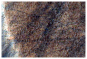 Feature on Wall of Mesa within Crater in Noachis Terra