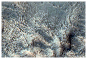 Gullies on Bumpy Crater Wall as Seen in MOC Image S0401461