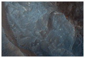 Light-Toned Blocks in or on Melas Chasma Landslide Deposit