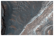 Fan-Shaped Deposit in a Valles Marineris Trough