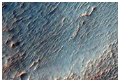 Ridge Feature between Two Craters in Noachis Terra