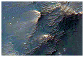 Light Rocks in Columbus Crater