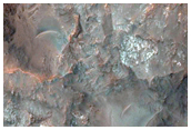 Central Pit of 45-Kilometer Diameter Crater in Tyrrhena Terra