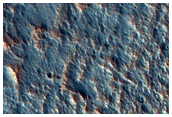 Light Material in Circular Area in CTX Image 