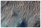 Gullies in Crater Wall