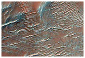 Possible Phyllosilicates in Small Crater Northeast of Nirgal Vallis