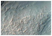 Gullies on Rim of Crater Near Argyre Planitia