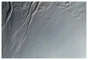Small Crater with Gullied Wall as Seen in CTX Image 