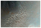 Flow Ejecta Margins at Wrinkle Ridge