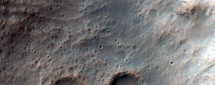 Gullies in Crater Wall in as Seen in THEMIS Image V08121003
