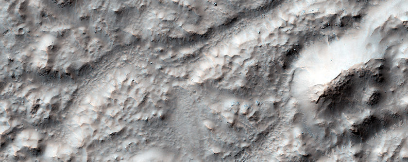 Depression Southeast of Hale Crater