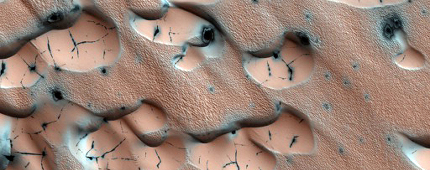 Spring Sandfall in North Polar Erg
