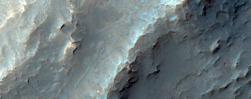 Crater Wall in Sinai Planum