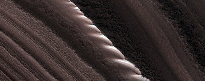 Possible Powder Avalanches at Off-Monitoring Section of North Polar Scarp