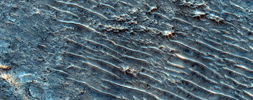 Crater Floor Deposit in Tyrrhena Terra