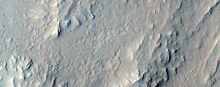 Western Rim and Ejecta of Corinto Crater