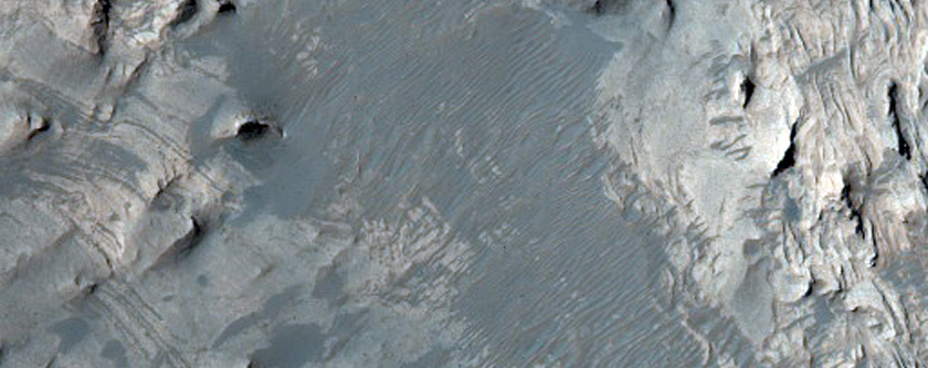 Steeply-Dipping Layers in Candor Chasma