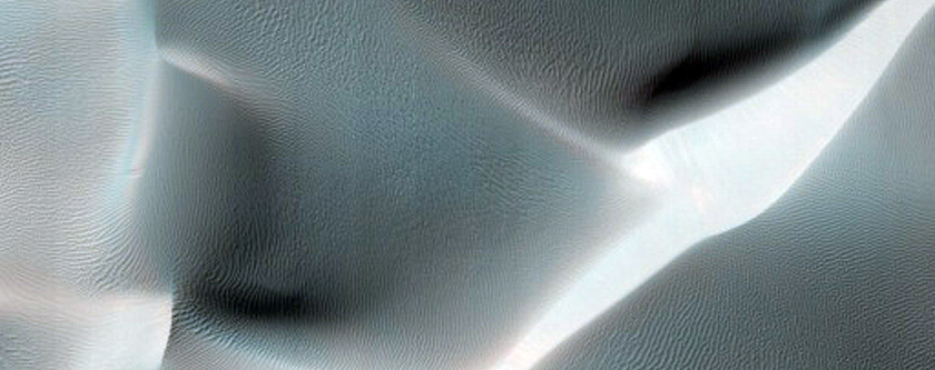 Intracrater Dune Field as Seen in THEMIS Image I03860002