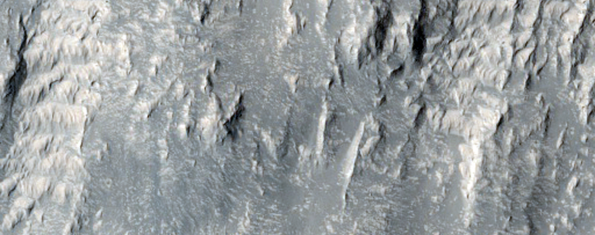 West Rim and Ejecta of Well-Preserved Impact Crater