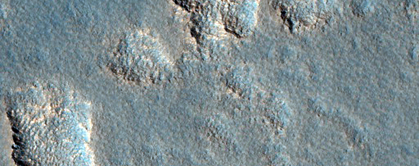 Degraded Surface Material around Crater