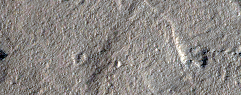 Small Volcano in Plains North of Ascraeus Mons