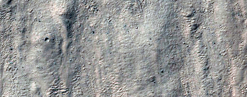 Southeastern Gullied Trough of Asimov Crater