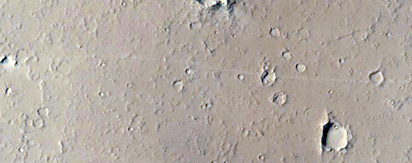 Crater Flooded by Young Lava