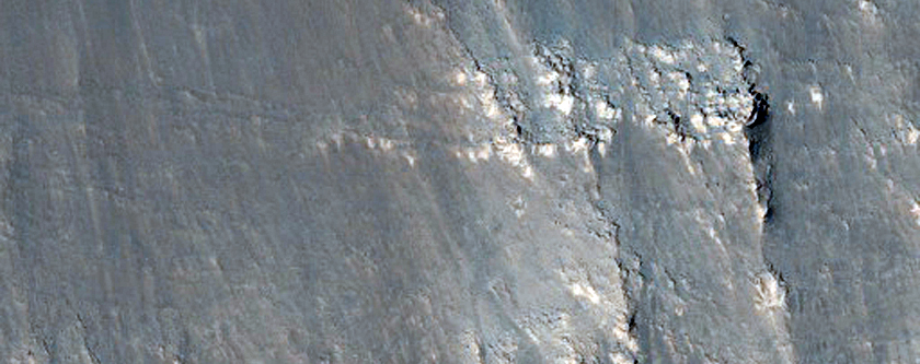 Crater and Flows in Daedalia Planum