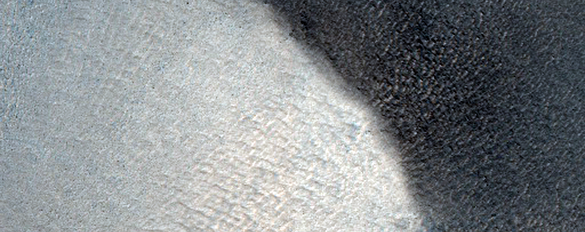 Relatively Well-Preserved Crater on Northern Plains